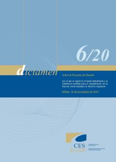 Dictamen 6/20 relativo al Proyecto de Decreto por el que se regula la vivienda deshabitada y se establecen medidas para el cumplimiento de su función social mediante su efectiva ocupación 